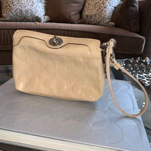 Coach Clutch & Wristlet- Beige